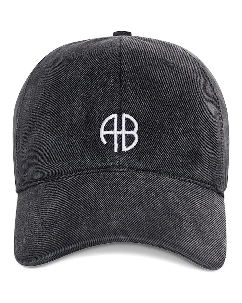 Anine Bing Jeremy Baseball Cap  Washed Smoke Grey Grün
