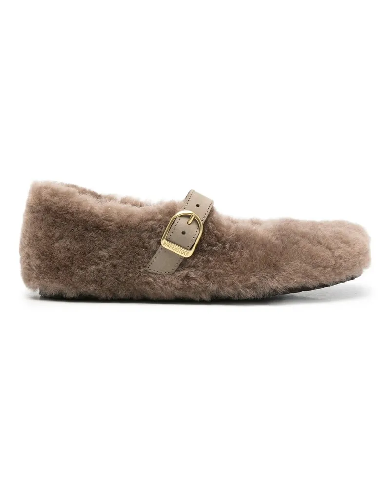 Birkenstock Santa Clarita s Gray Taupe, Upper Shearling Grau