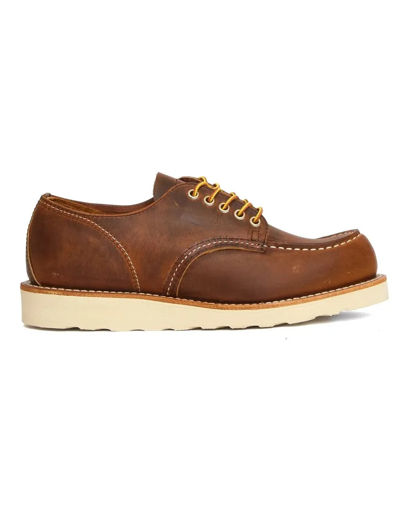 Red Wing Shoes 8077 Shop Moc Oxford, Copper Rough & Tough Braun