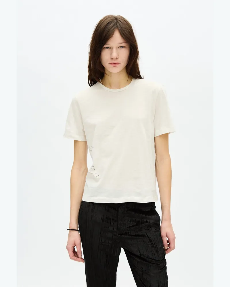 Ann Demeulemeester Fanie Standard Fit T-shirt With "the Return of Lig Weiß