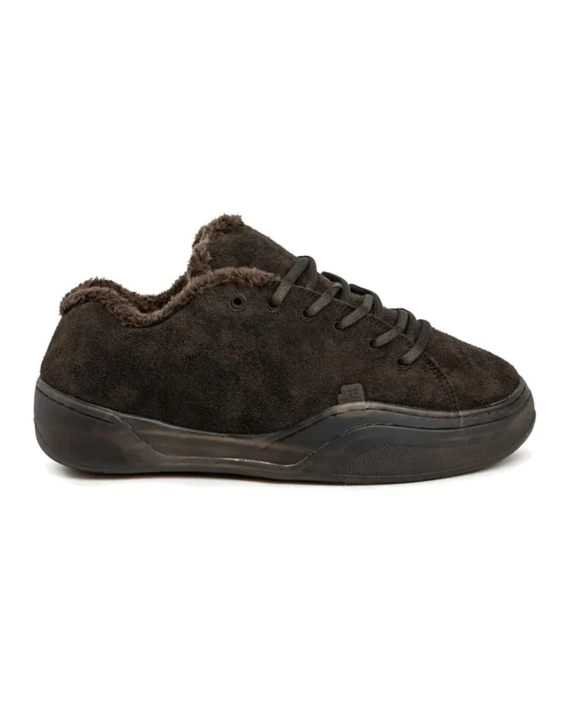 ERL Unisex Suede Vamp Sneakers Braun