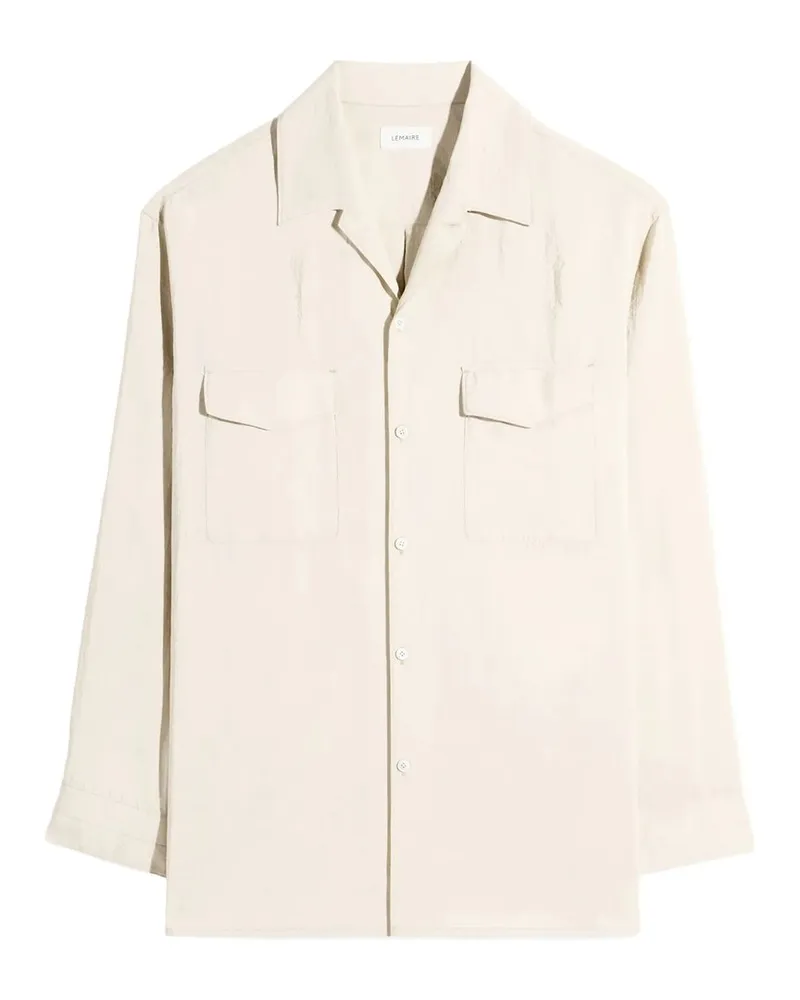 Christophe Lemaire Convertible Collar Shirt Weiß