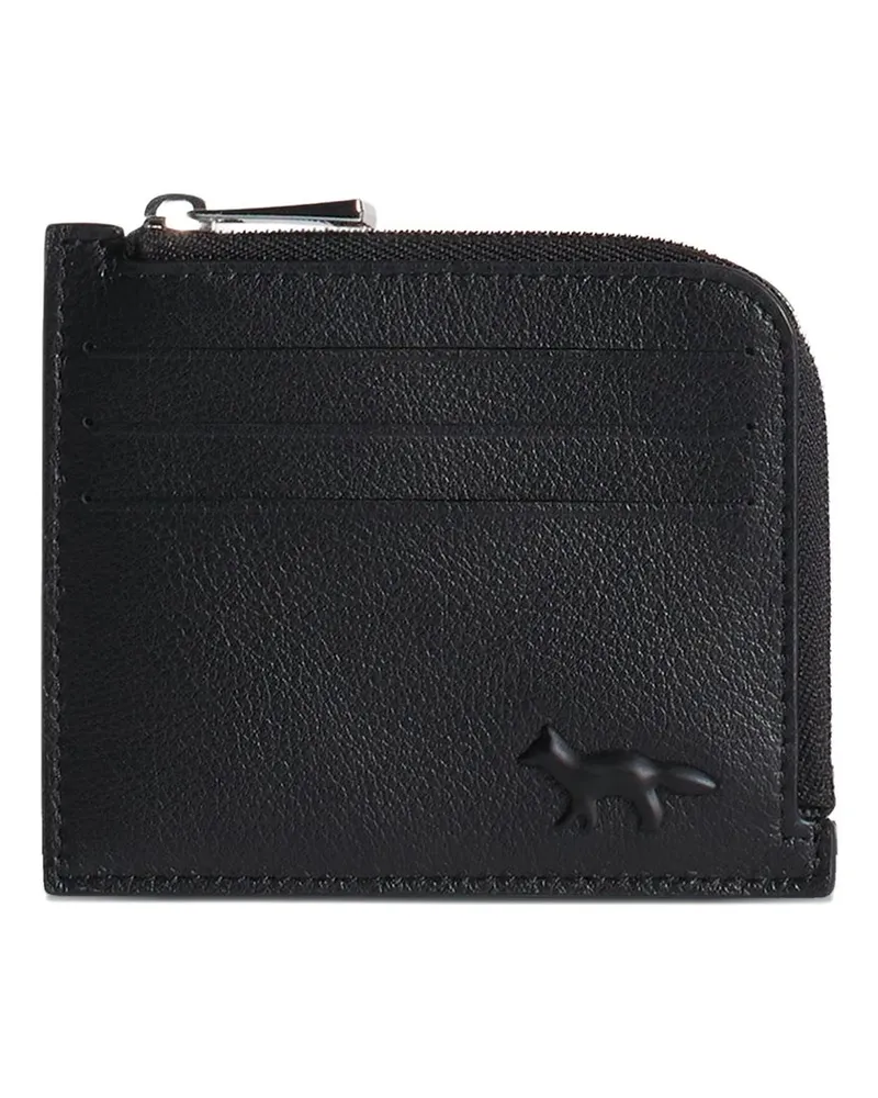 Kitsuné Profile Fox Zipped Cardholder Schwarz