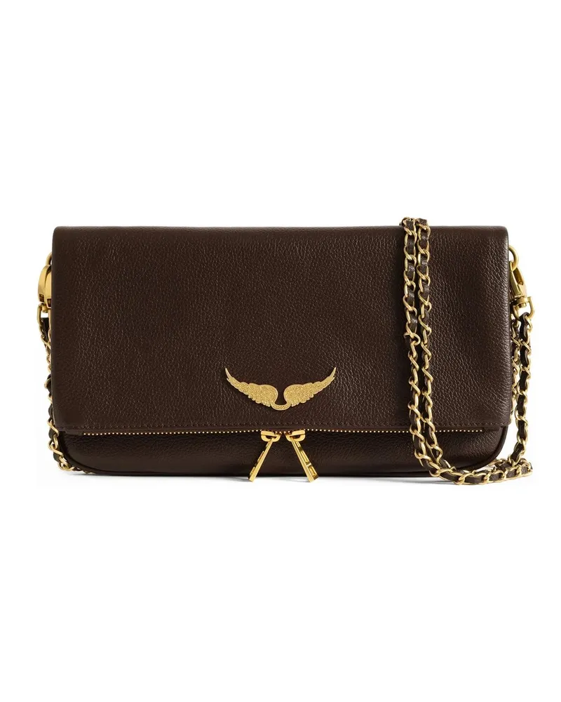 Zadig & Voltaire Rock Grained Leather Braun