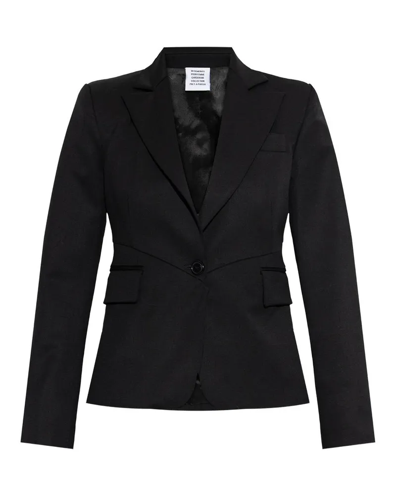 VETEMENTS Cut-up Tailored Jacket Schwarz