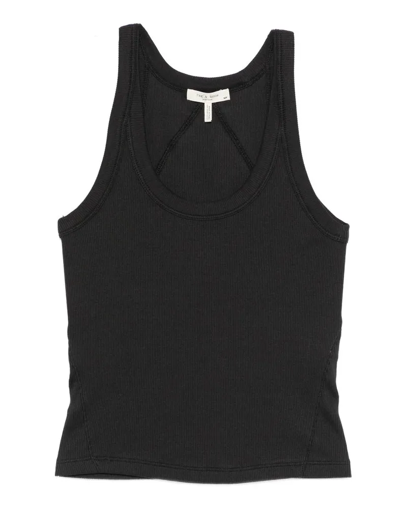 Rag & Bone The Essential Rib Wide String Tank Schwarz