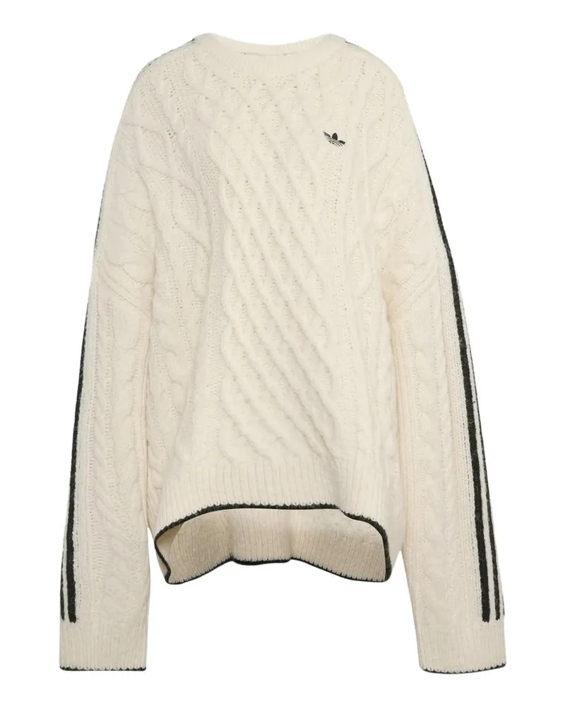 adidas Cableknit Sweater Weiß