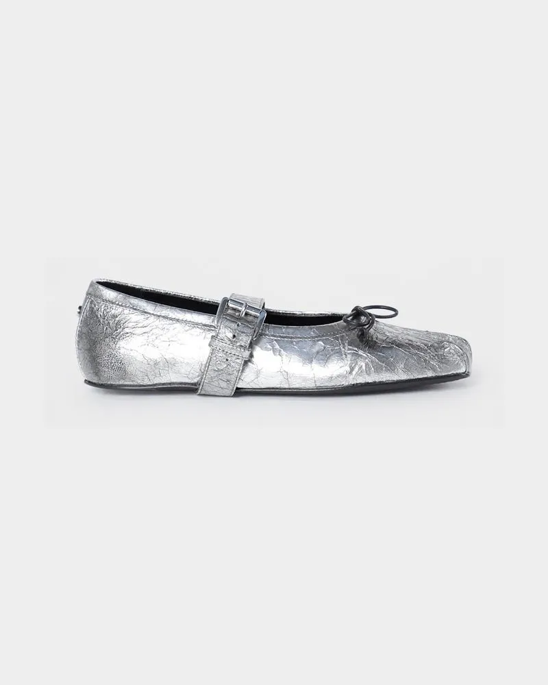 Ann Demeulemeester Zoey Ballerinas With Belt Silber