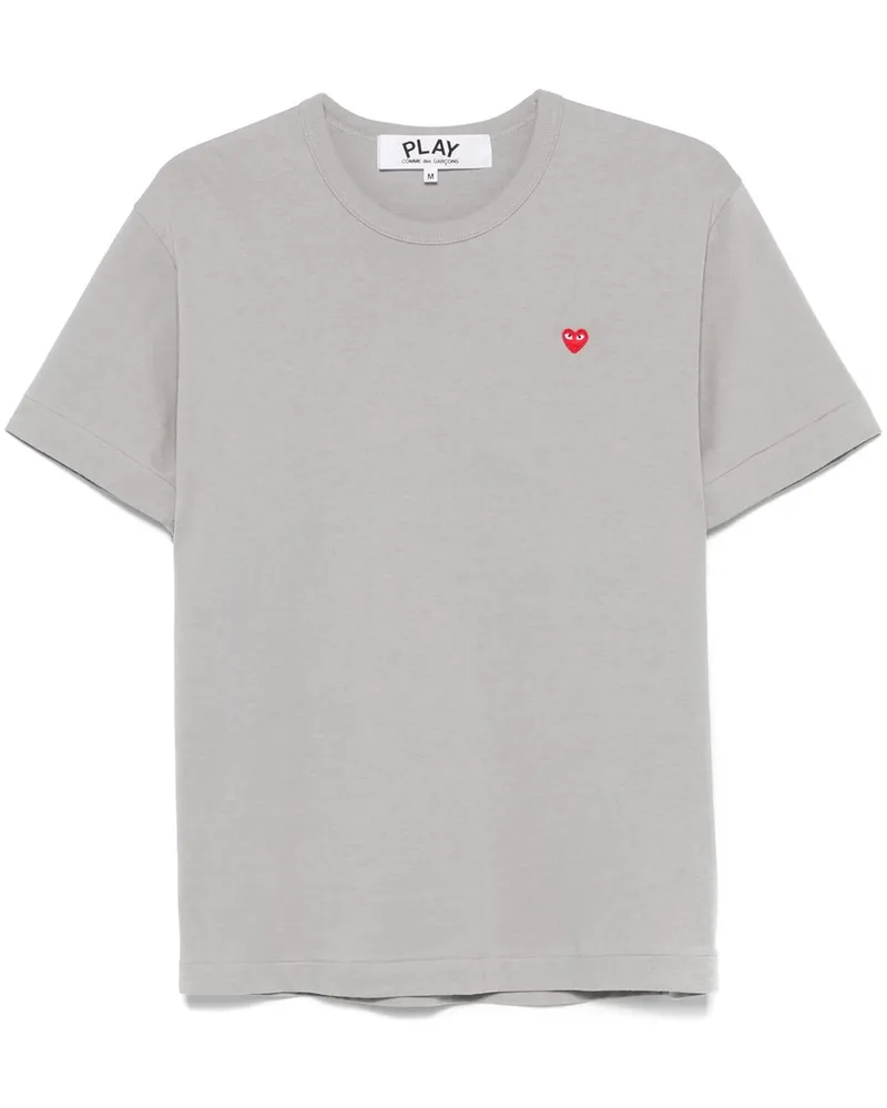 Comme des Garçons u T-shirt Small Red Emblem Knit Grau