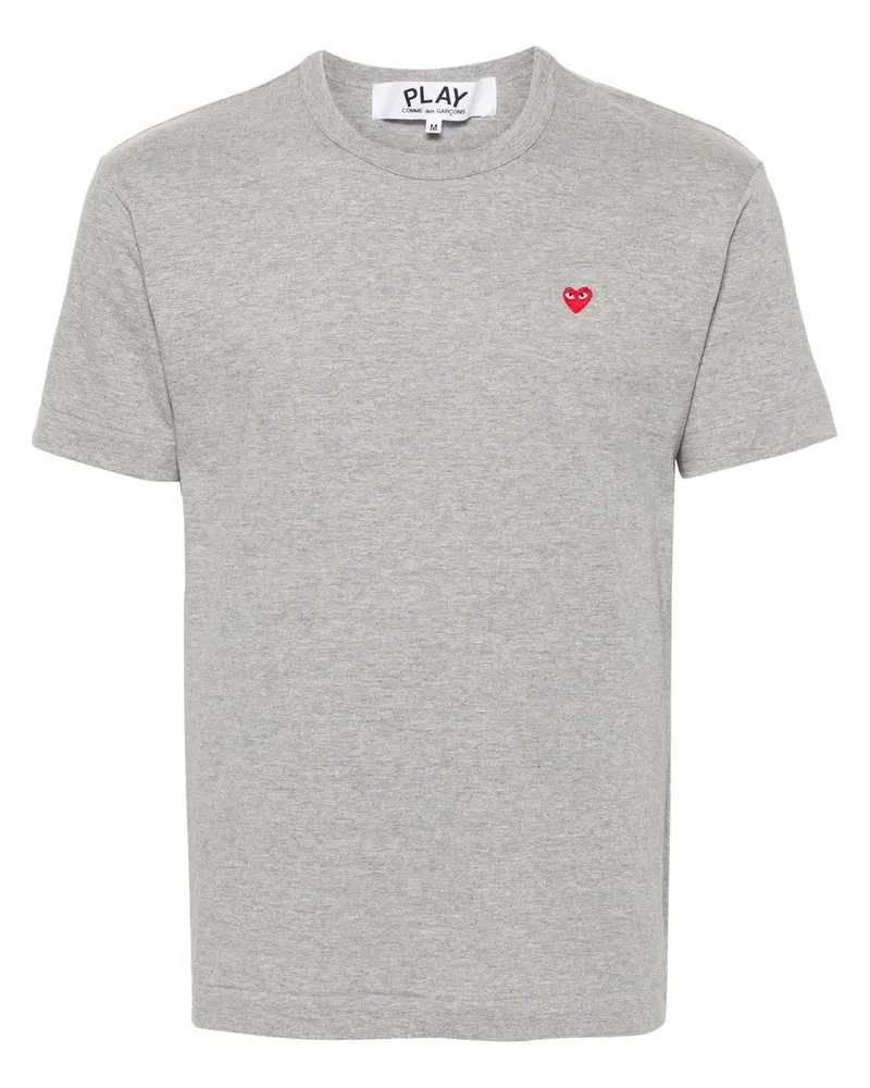 Comme des Garçons u T-shirt Small Red Emblem Knit Grau