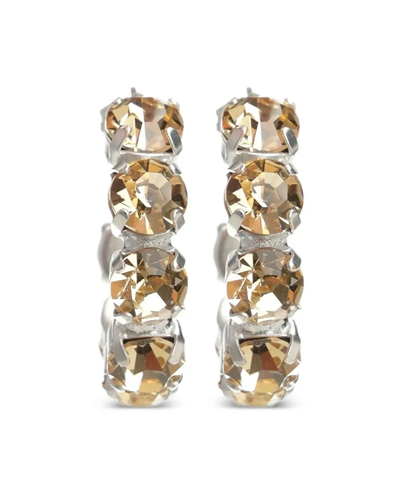 forte_forte Crystal Pendent Earrings Gold