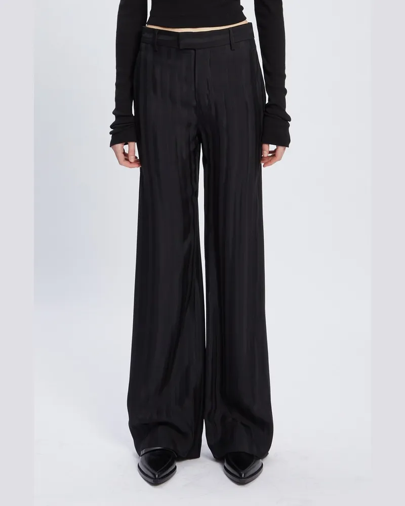 Ann Demeulemeester Maaike Flared Leg Comfort Trousers Schwarz