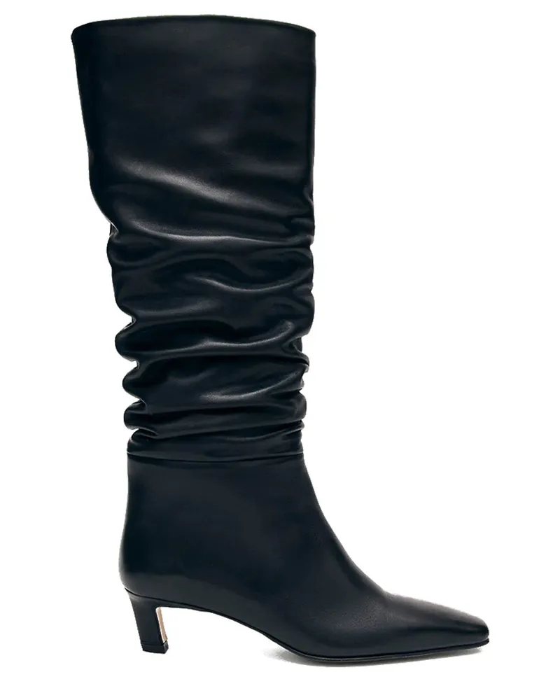 Alohas Kalila Black Leather Boots S100549.01 Schwarz