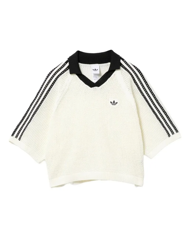 adidas Crochet Polo Weiß