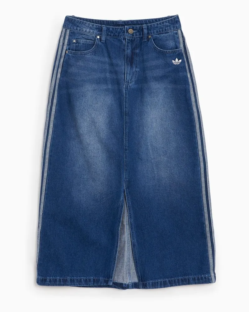 adidas Denim Long Skirt Blau
