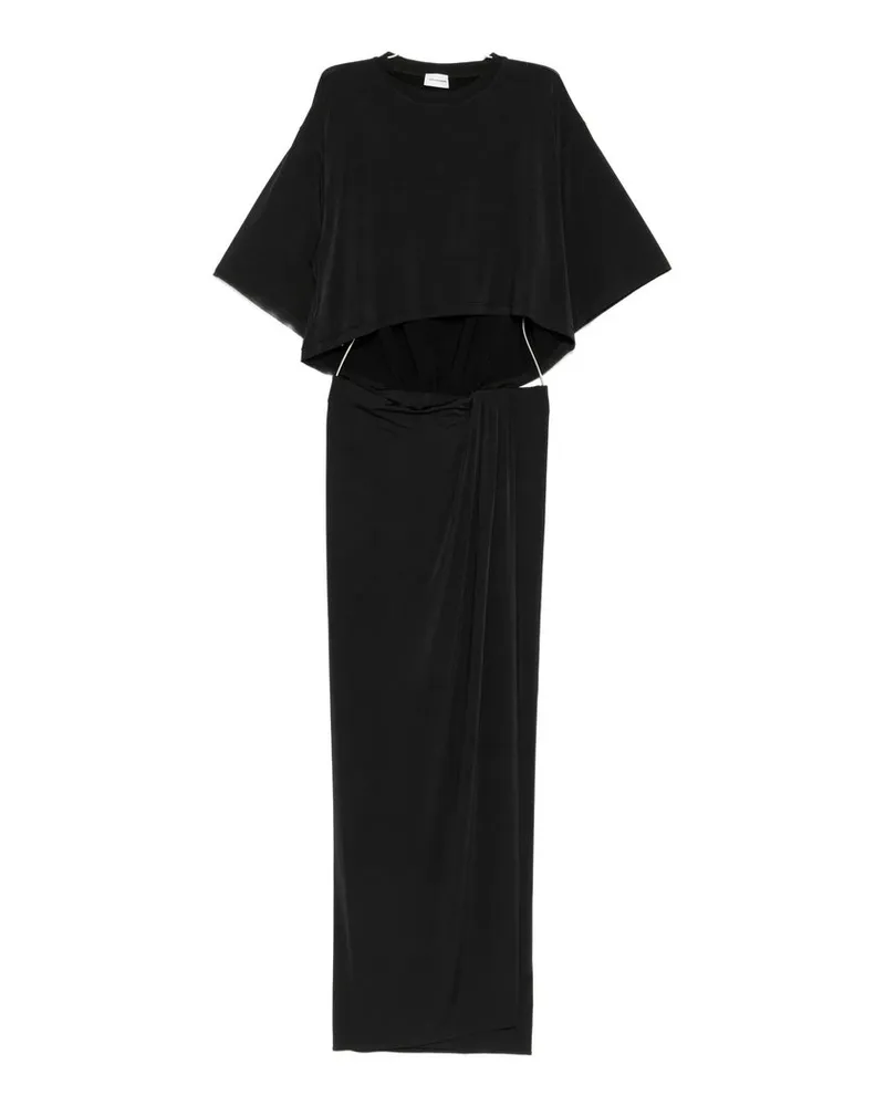 ANDAMANE Anja Cut Out Tshirt Maxi Dress Schwarz