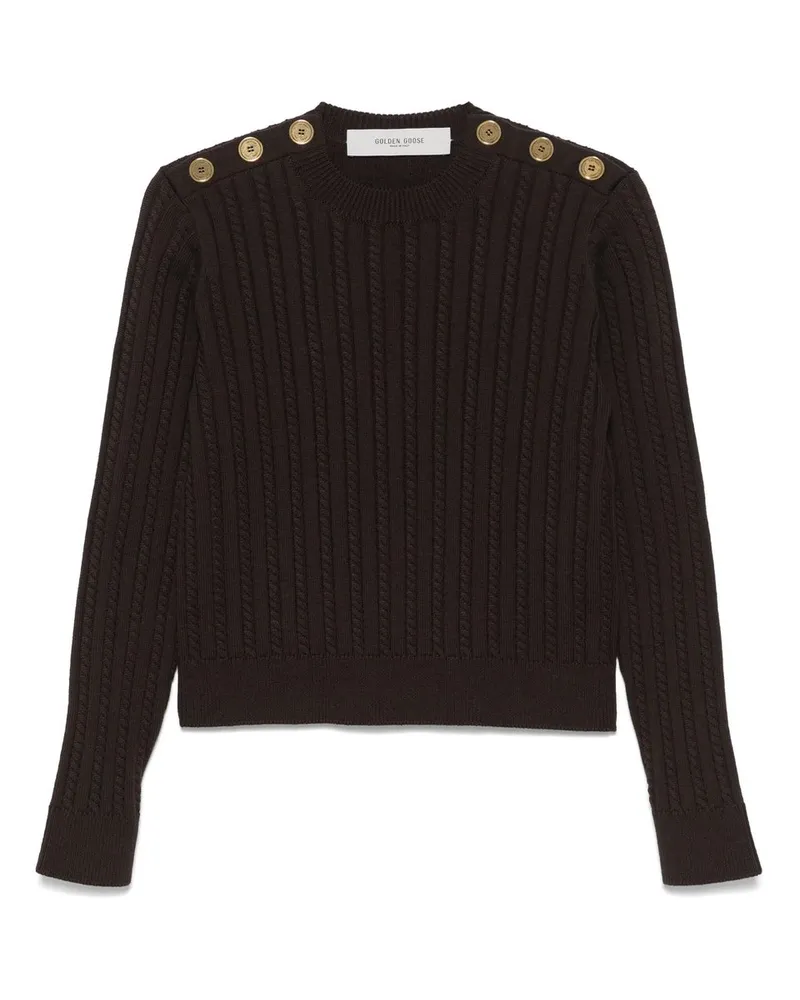 Golden Goose Journey W Ofra Regular Knit Crewneck Braun
