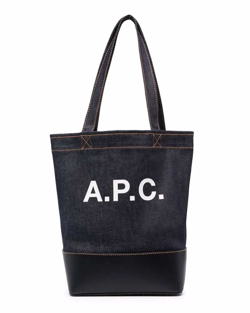 A.P.C. Axel kleine Einkaufstasche Blau