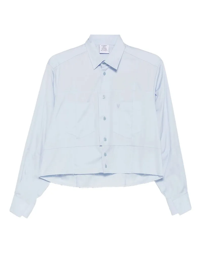 VETEMENTS Cut-up Shirt Blau