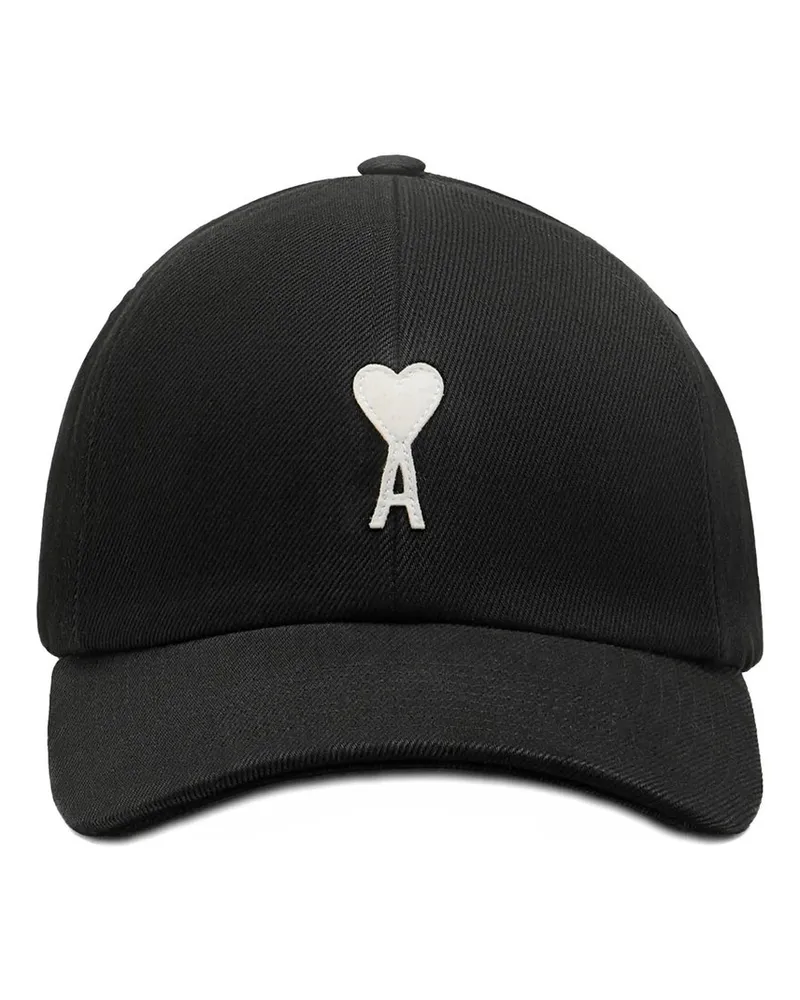AMI Paris Ami de Coeur Felt Cap Schwarz
