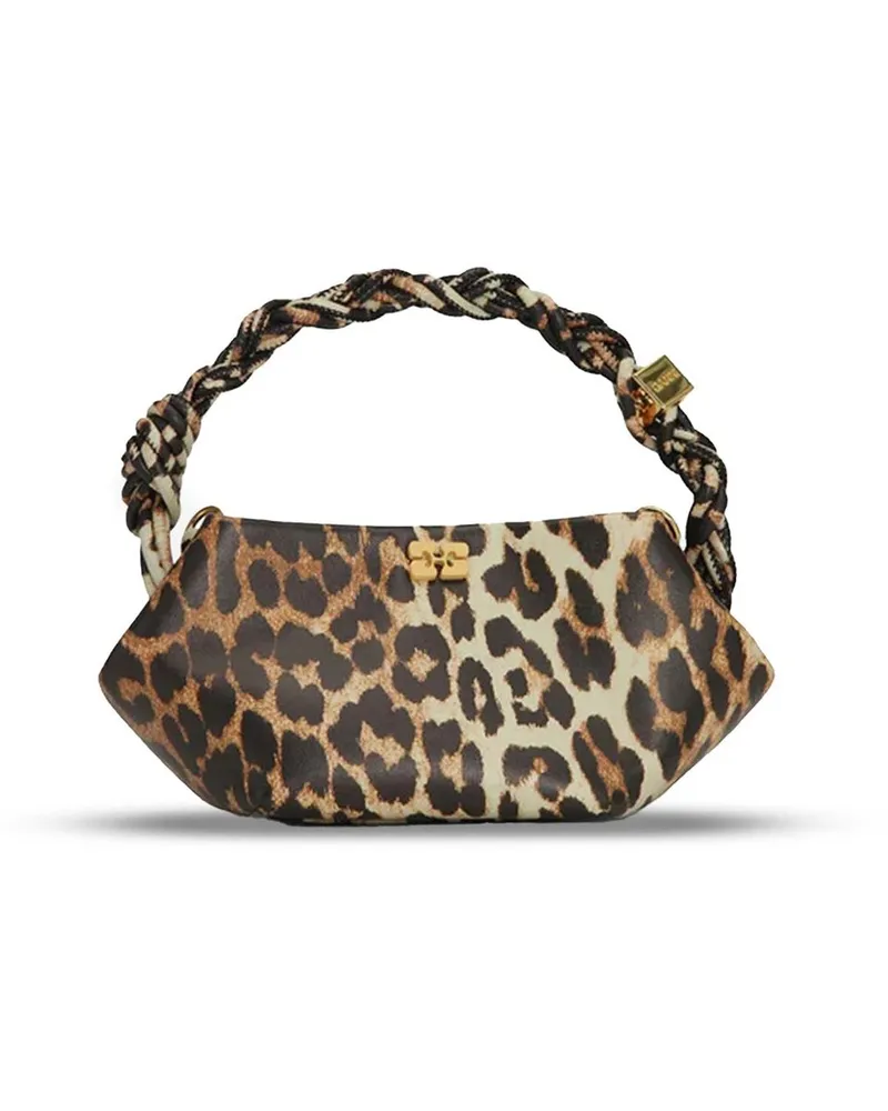 Ganni Bou Bag Mini Print Braun