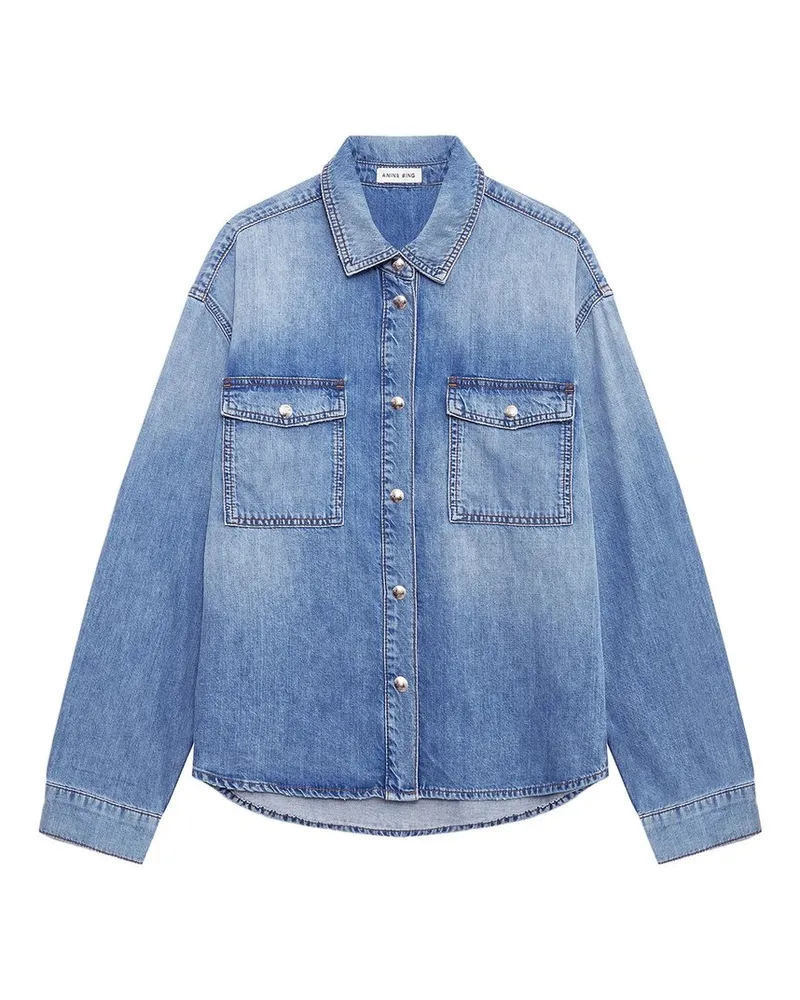 Anine Bing Paxton Shirt Blau