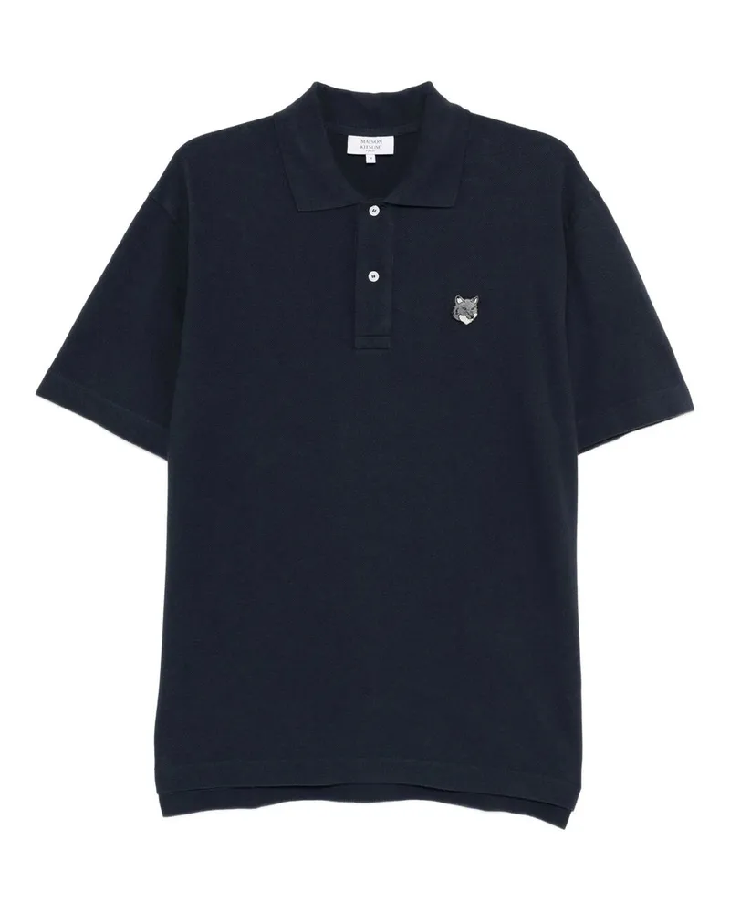 Kitsuné Fox Head Comfort Polo Blau