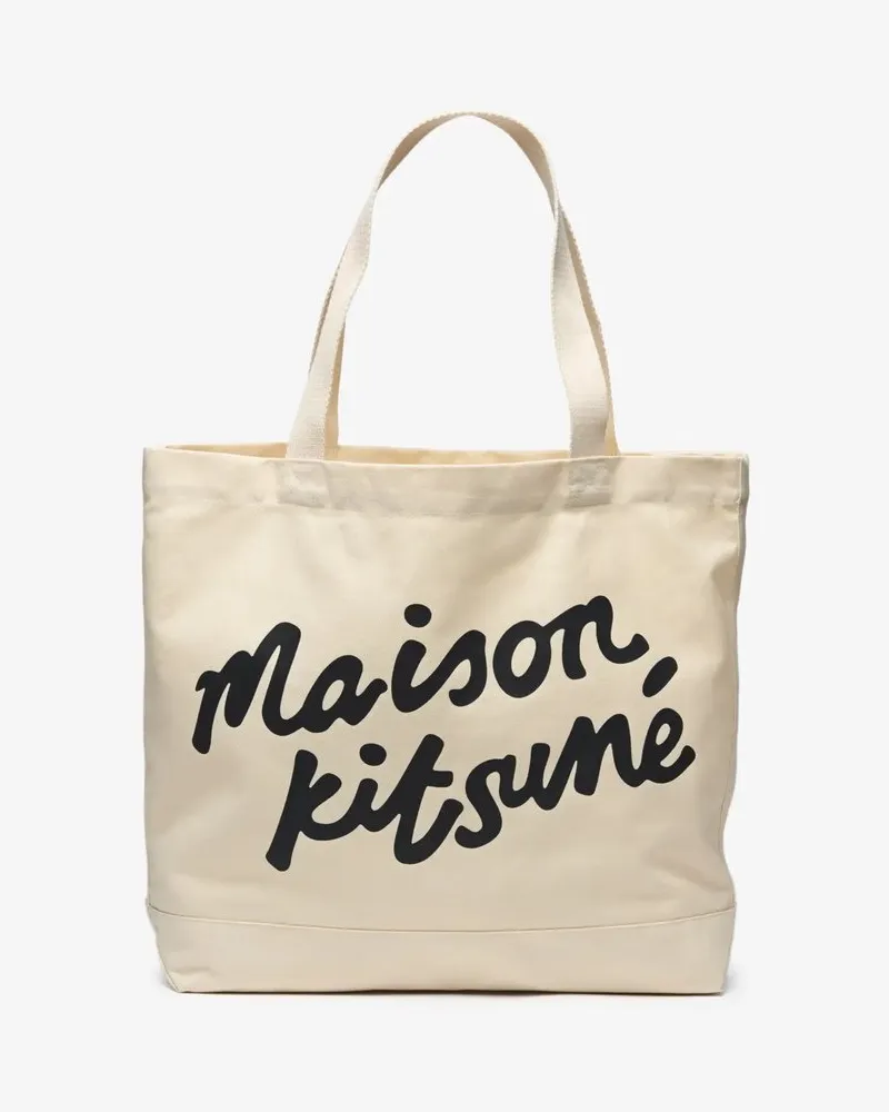 Kitsuné Maison Kitsune Handwriting Tote Weiß