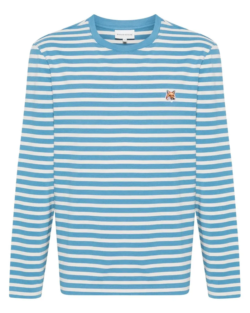 Kitsuné Fox Head Patch Regular Marin Tee Shirt Lm00105kj0046 Mehrfarbig