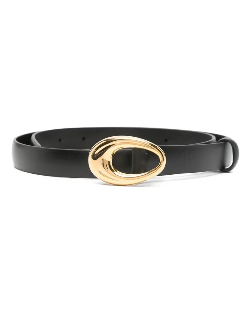 KHAITE Olivia Belt Gold (20mm Schwarz