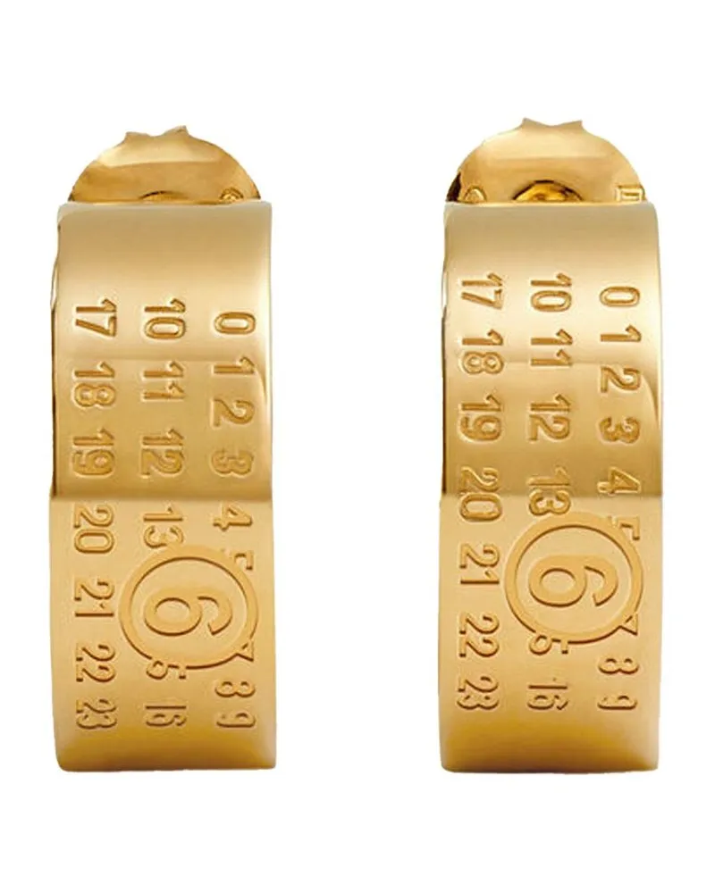 Maison Margiela Minimal Logo 8mm Earrings Gold