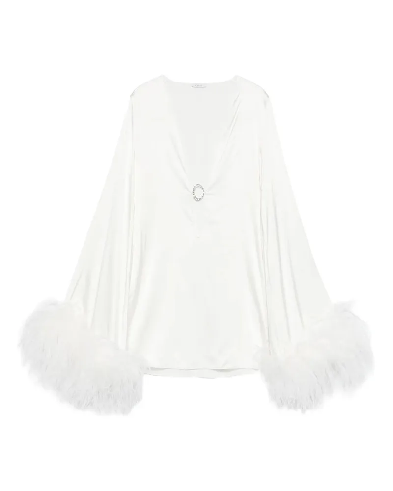 Oséree Bridal Kaftan Satin Plumage Grau