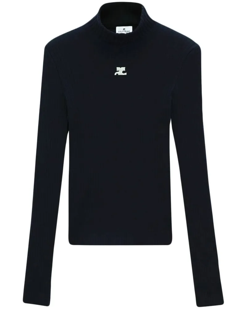 Courrèges Reedition Knit ls Jumper Blau