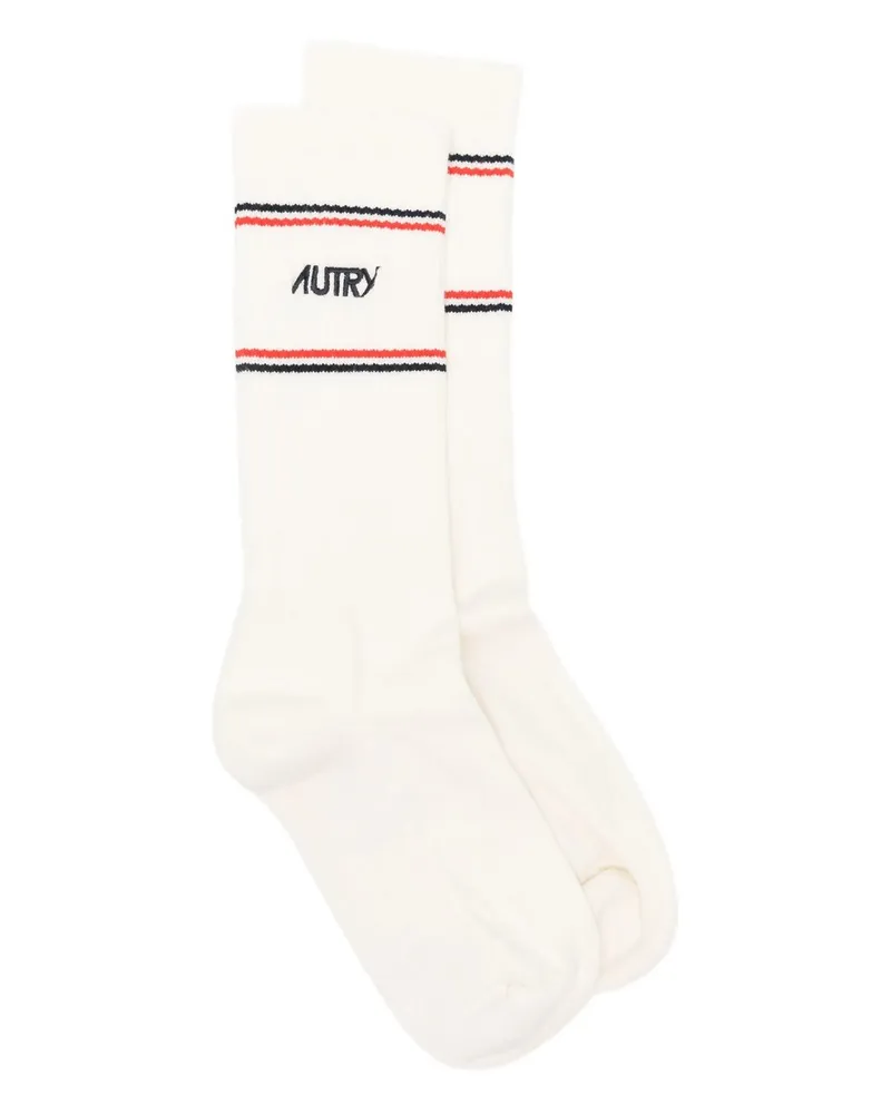 AUTRY Socks Main Unic Maison Kitsune Weiß