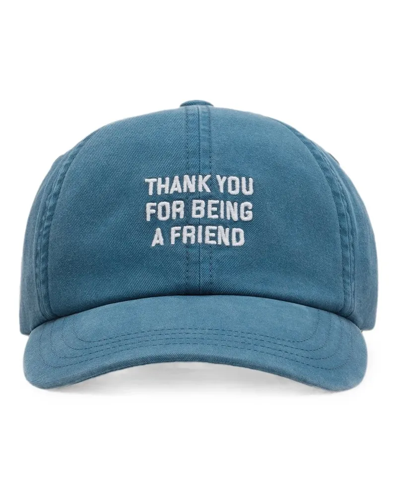 AMI Paris Thanks For Being a Friend Embroidery Cap Blau