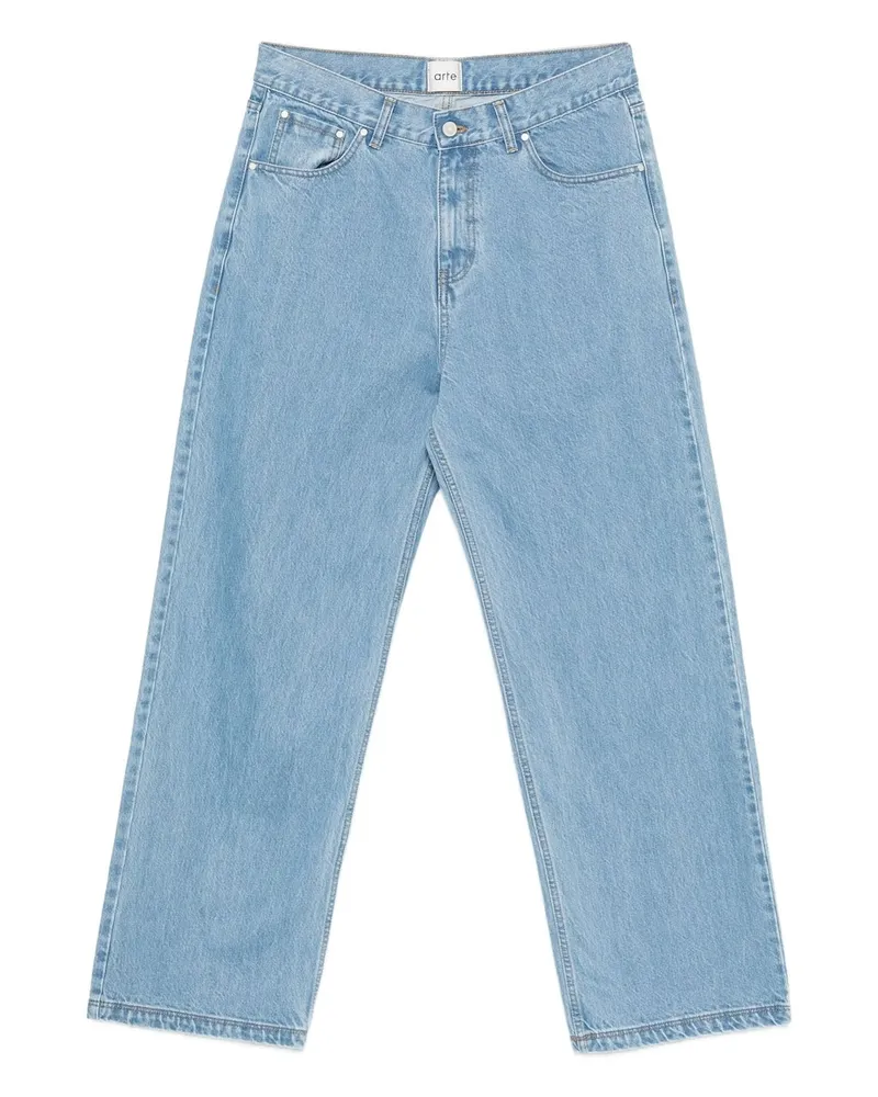 Arte Antwerp Back Pocket Graphic Pants Blau