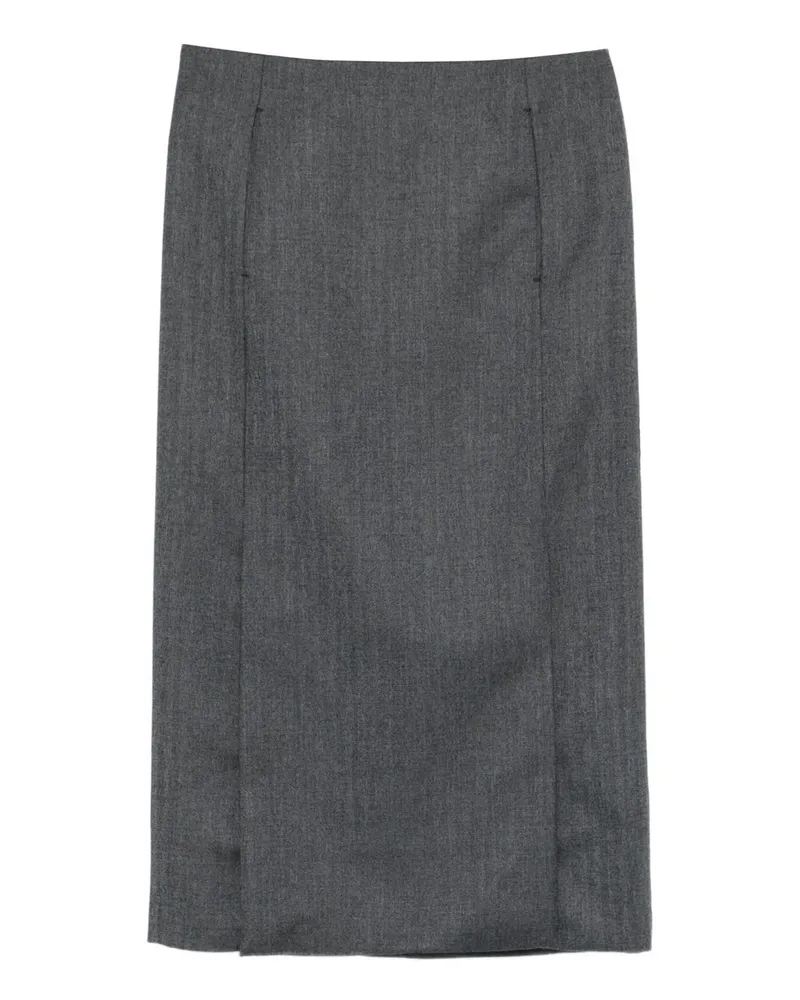 Entire Studios Tailored Midi Skirt Dark Grey Grau