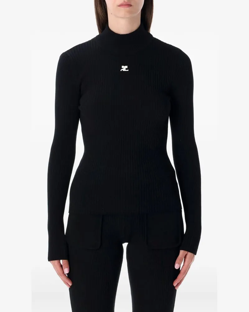 Courrèges Reedition Knit ls Jumper Schwarz
