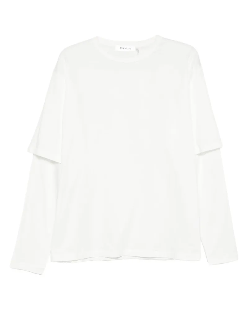 Aya Muse Double Layer T-shirt Weiß