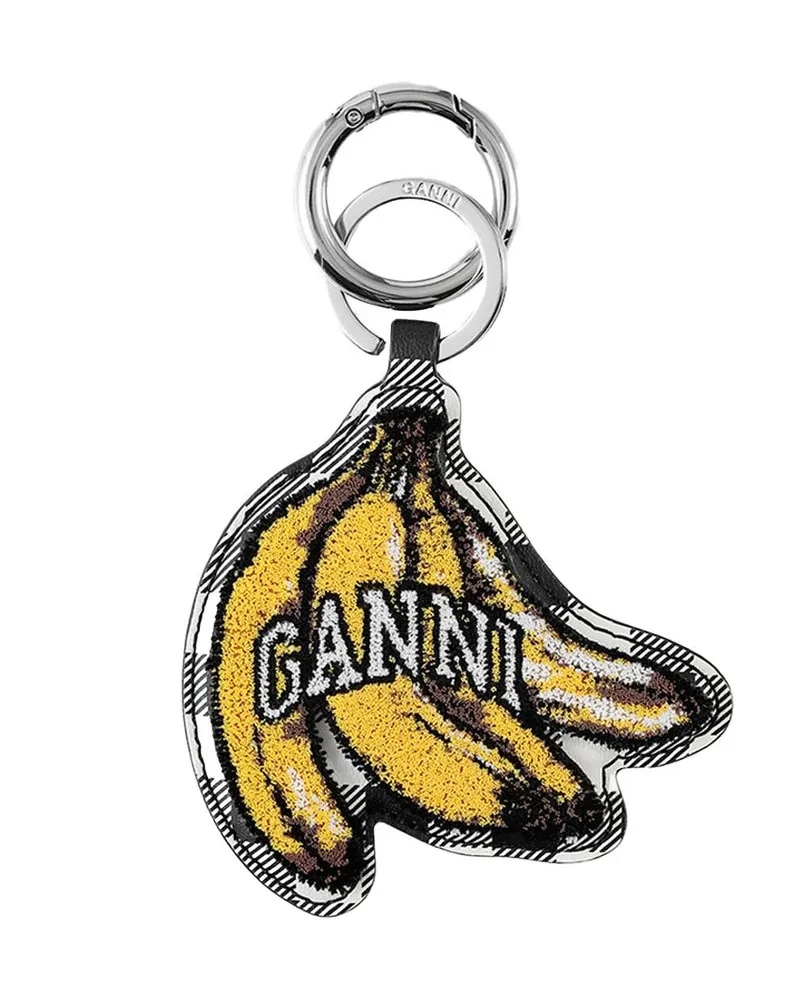 Ganni Banana Keyring Schwarz