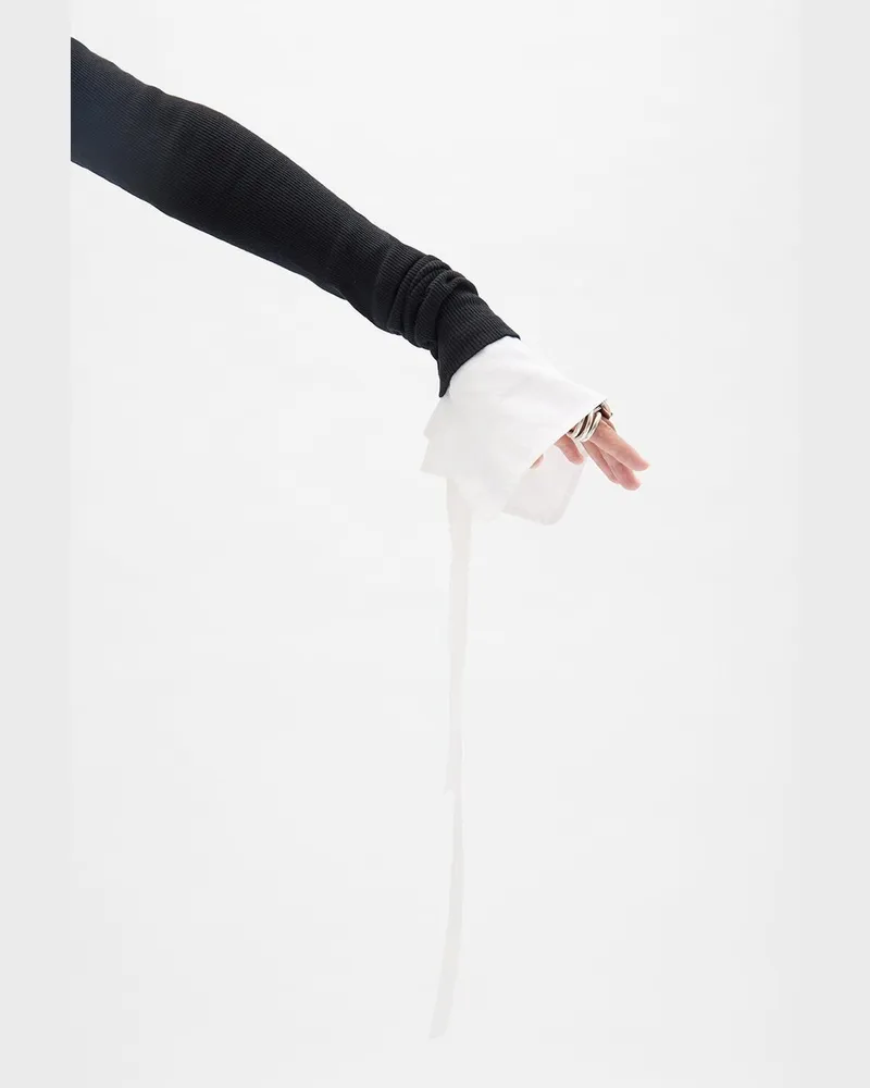 Ann Demeulemeester Leda Cuffs With Foulard Weiß