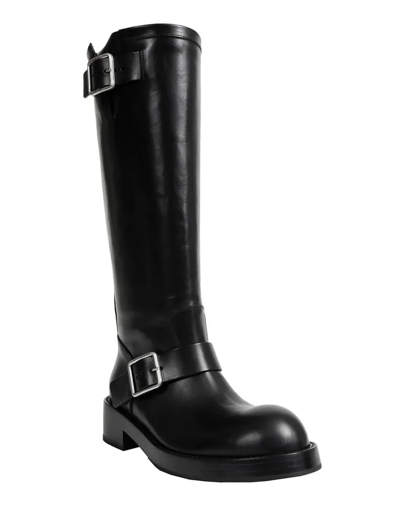 Ann Demeulemeester Arwa Engineer High Boots With Buckles Tuxon Schwarz