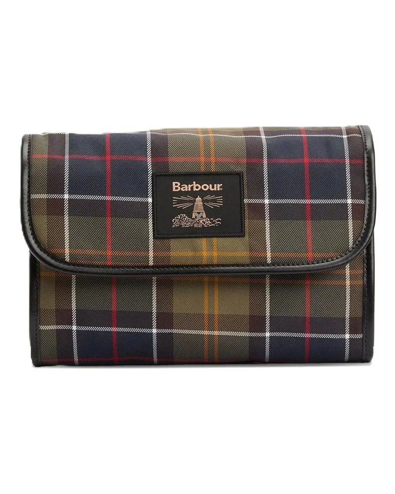 Barbour Tartan Hanging Washbag Grün