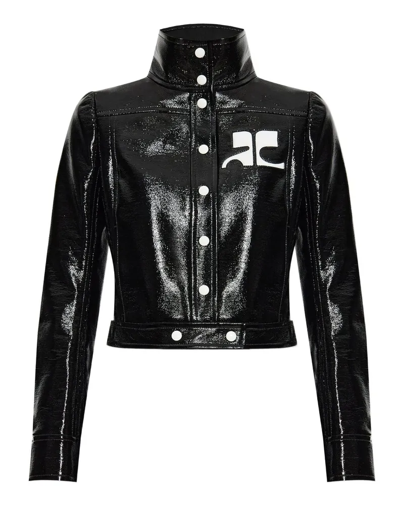 Courrèges Reedition Vinyl Jacket Schwarz