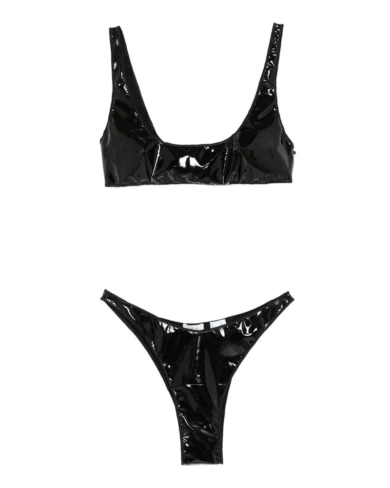 Oséree Latex Sporty Two Piece Schwarz