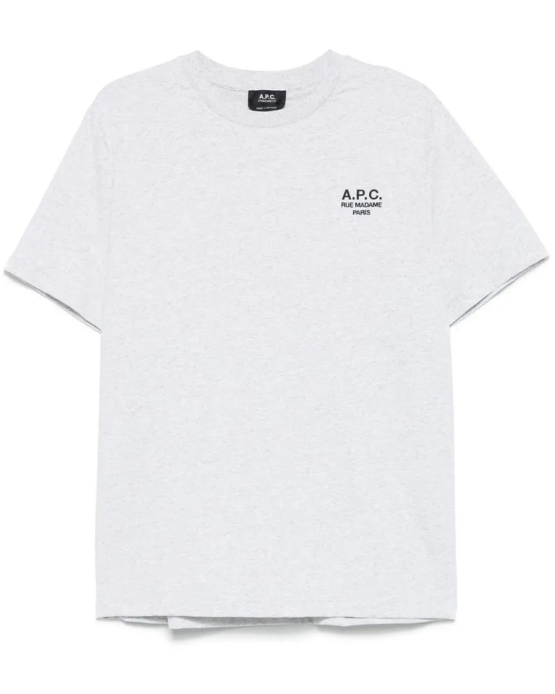 A.P.C. T-shirt Standard Rue Madame Gots Grau