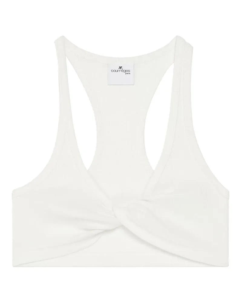 Courrèges Crop Top Twist Weiß