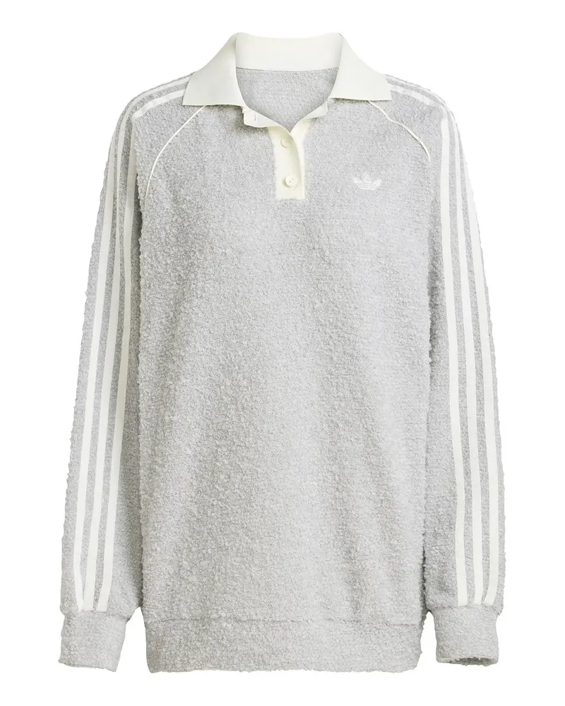 adidas Oversized Polo Crew Grau