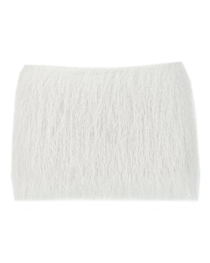 Entire Studios Micro Fringe Skirt Meringue Weiß