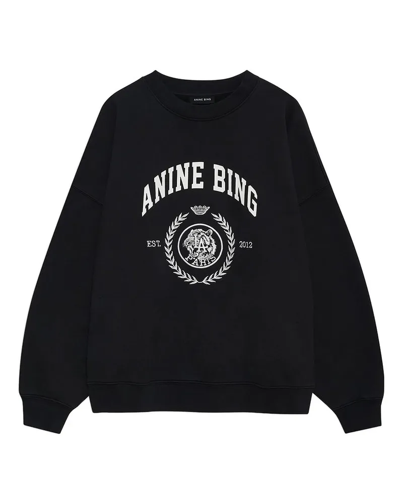 Anine Bing Miles Sweatshirt Collegiate - Vintage Black Schwarz